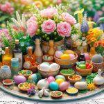 سفره هفت سین با ظروف پلاستیکی