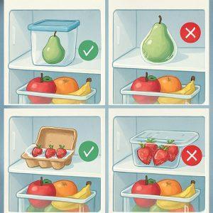 جلوگیری از خراب شدن میوه در یخچال