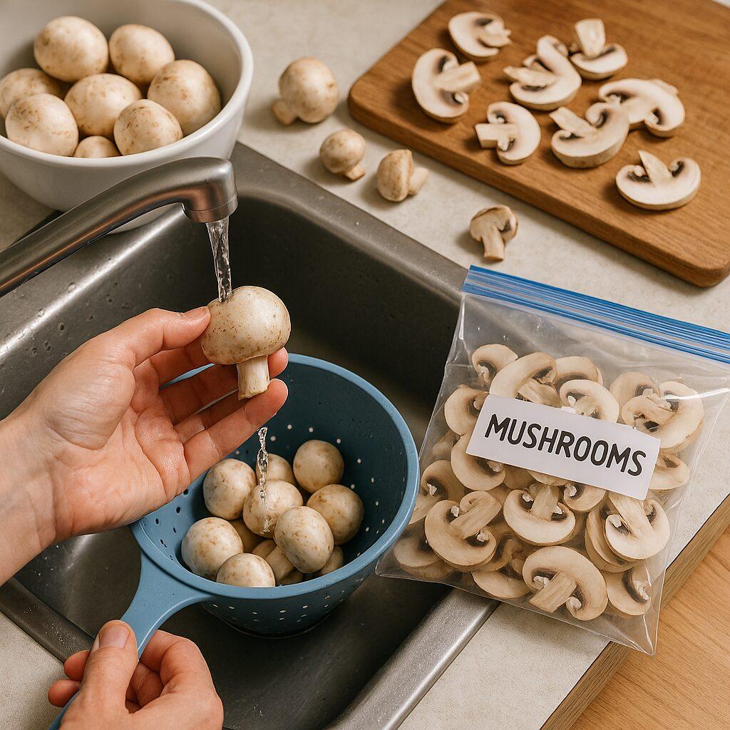 طرز شستن و نگهداری قارچ در فریزر