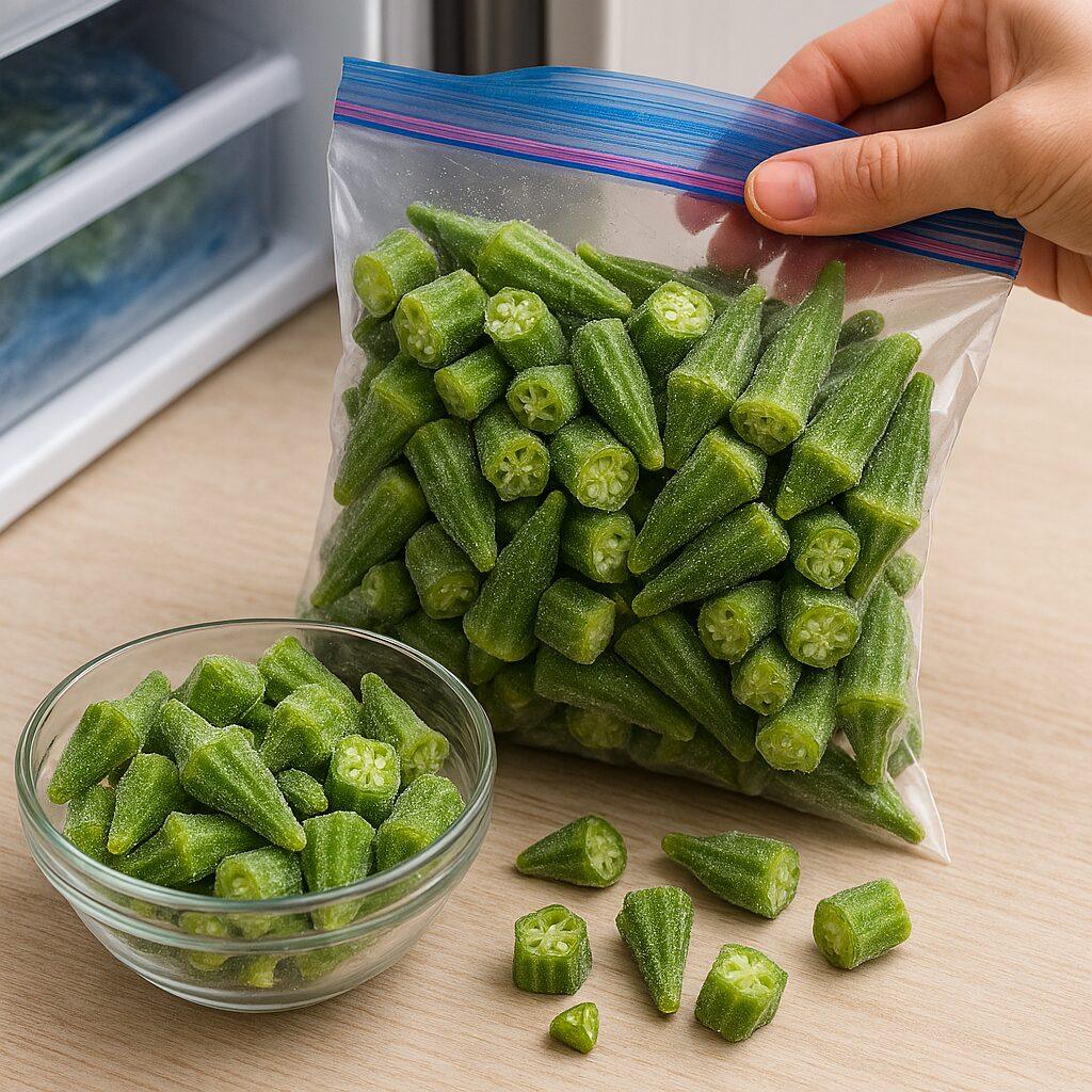 مدت زمان نگهداری بامیه در فریزر