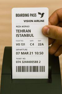 چاپ بلیط هواپیما با شماره بلیط