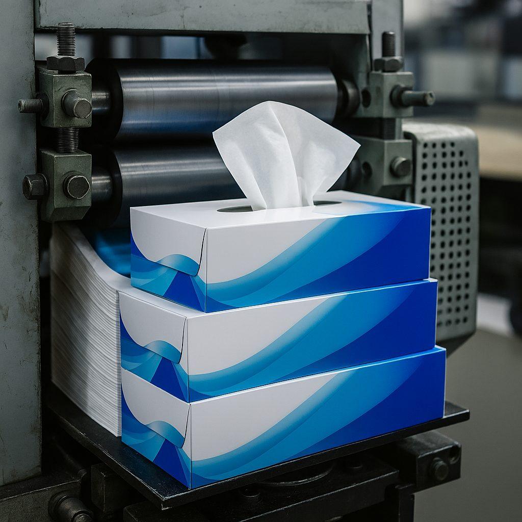 چاپ جعبه دستمال کاغذی