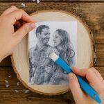 دکوپاژ عکس روی چوب