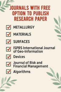 لیست مجلات رایگان برای چاپ مقاله