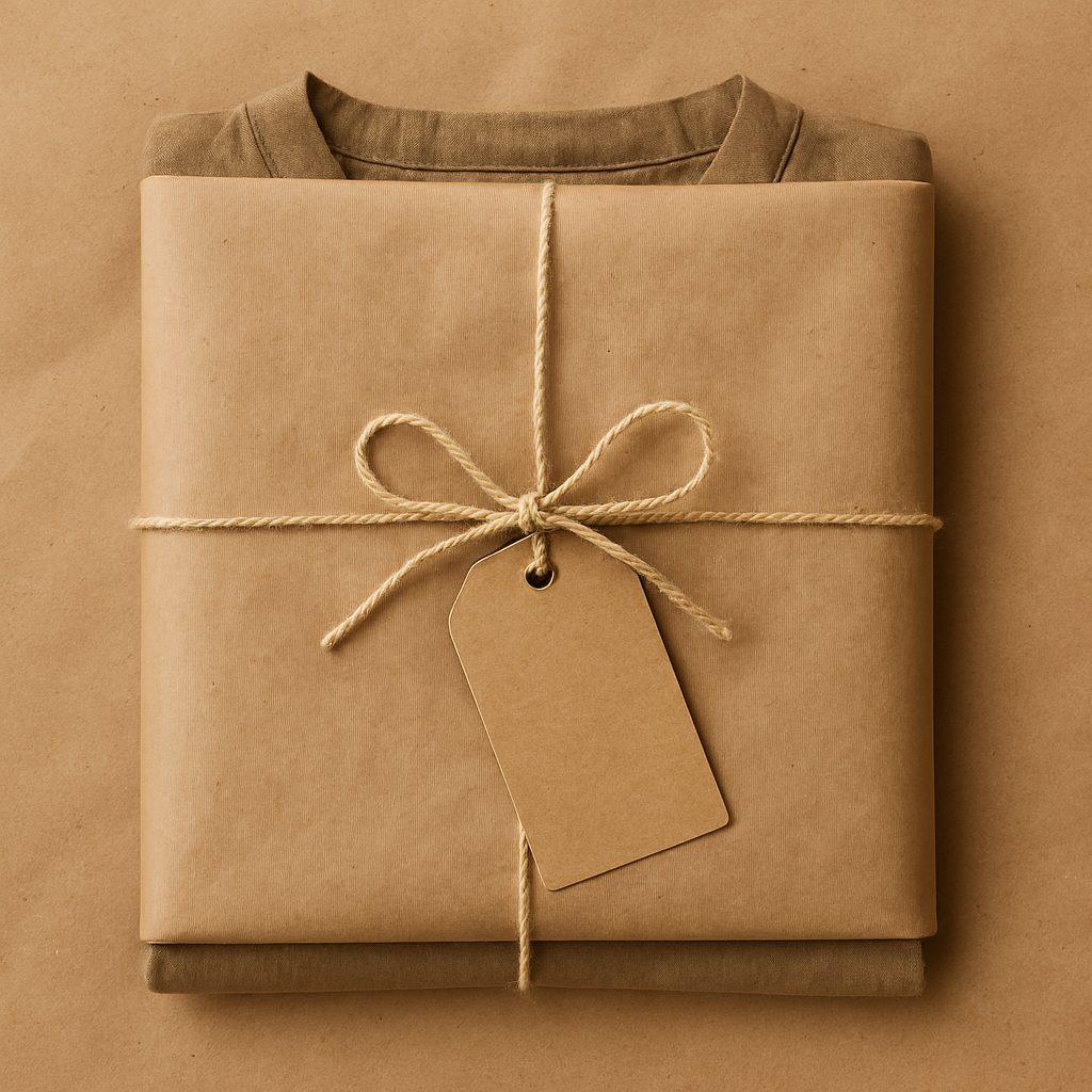 بسته بندی لباس با کاغذ کرافت