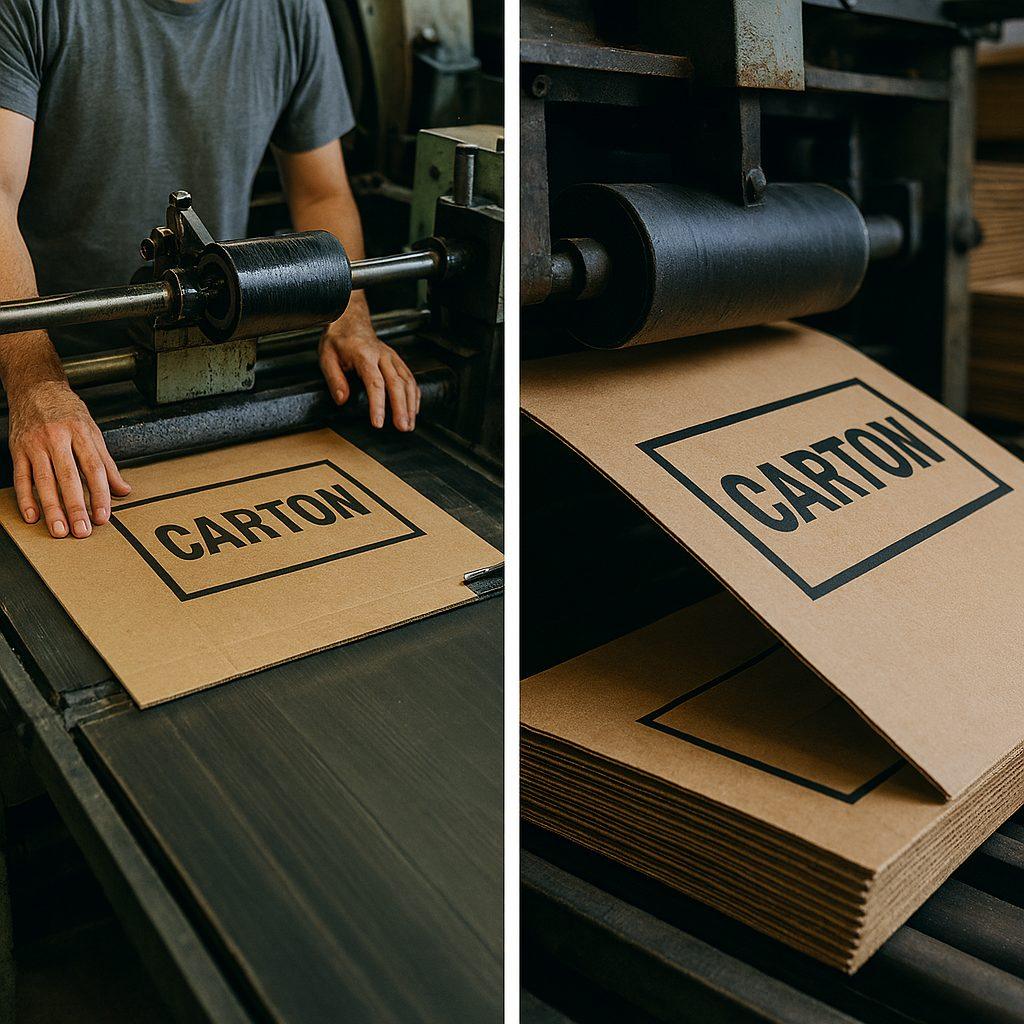 نحوه چاپ روی کارتن